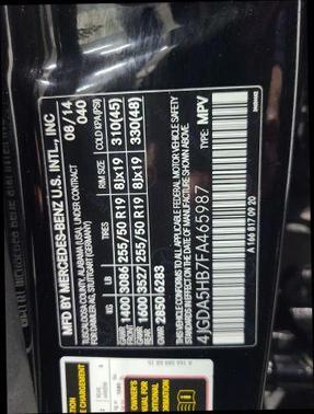 2015 Mercedes-Benz M-Class ML 350 4MATIC