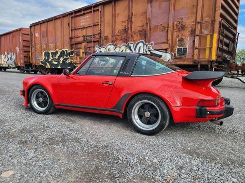 Red 1977 Porsche 911 Targa