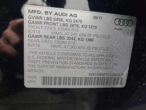 Brilliant Black 2018 Audi Q5 2.0T Premium