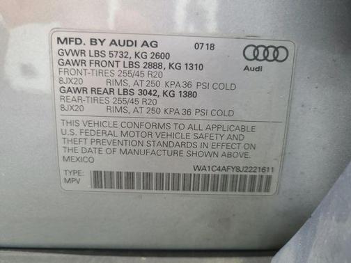 Florett Silver Metallic 2018 Audi SQ5 3.0T Premium Plus