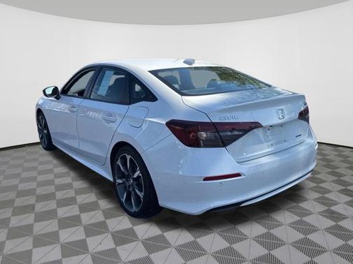Platinum White Pearl 2025 Honda Civic Hybrid Sport Touring