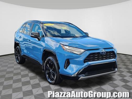 Cavalry Blue/Midnight Black Metallic 2023 Toyota RAV4 Hybrid XSE