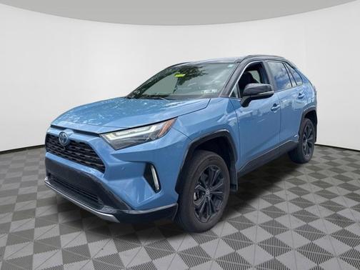 Cavalry Blue/Midnight Black Metallic 2023 Toyota RAV4 Hybrid XSE