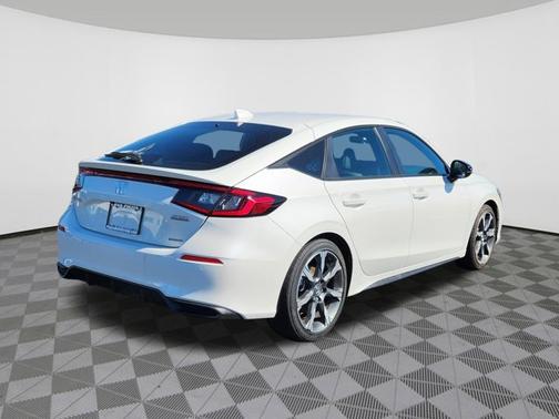 Platinum White Pearl 2025 Honda Civic Hybrid Sport Touring