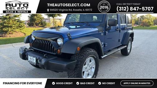 Blue 2009 Jeep Wrangler Unlimited X