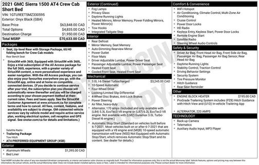 Onyx Black 2021 GMC Sierra 1500 AT4