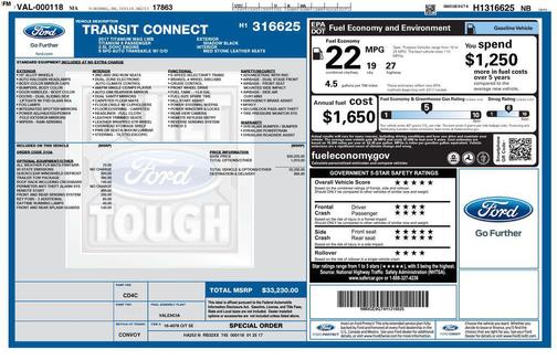 Guard Metallic 2017 Ford Transit Connect Titanium w/Rear Liftgate