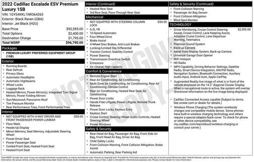 Black Raven 2022 Cadillac Escalade ESV Premium Luxury