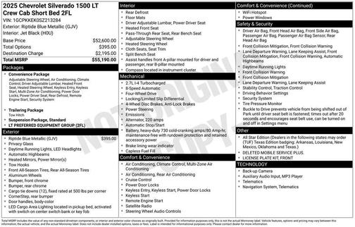 Riptide Blue Metallic 2025 Chevrolet Silverado 1500 LT