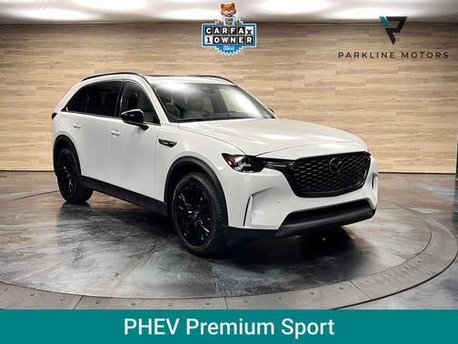 Rhodium White Premium 2025 Mazda CX-90 PHEV Premium Sport