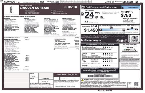 Pristine White Metallic Tri-Coat 2022 Lincoln Corsair Reserve