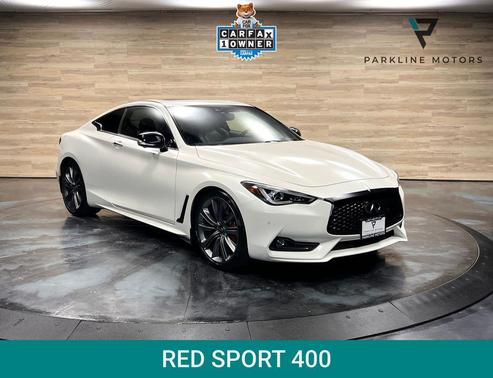 Majestic White 2021 INFINITI Q60 3.0t Red Sport 400