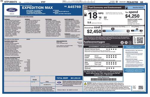 Agate Black Metallic 2023 Ford Expedition Max Platinum
