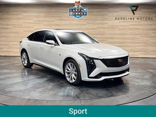 Crystal White Tricoat 2025 Cadillac CT5 Sport