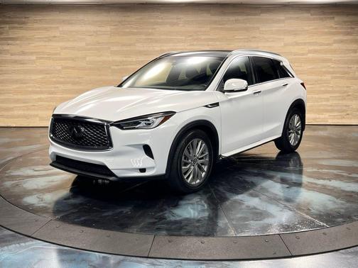 Lunar White 2024 INFINITI QX50 LUXE AWD
