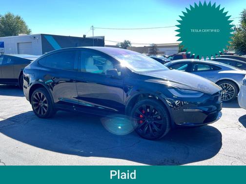 Solid Black 2022 Tesla Model X Plaid Tri Motor All-Wheel Drive