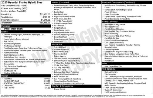 Amazon Gray 2025 Hyundai ELANTRA HEV Blue