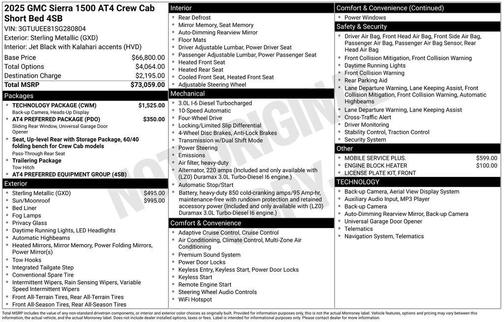 Sterling Metallic 2025 GMC Sierra 1500 AT4