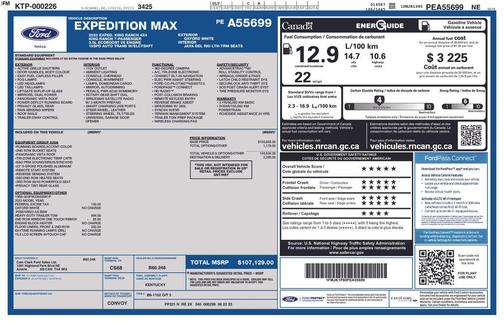 White 2023 Ford Expedition Max King Ranch