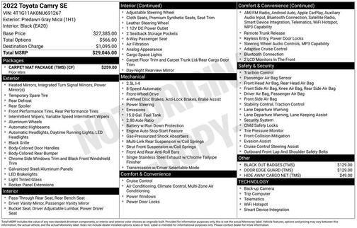 Predawn Gray Mica 2022 Toyota Camry SE
