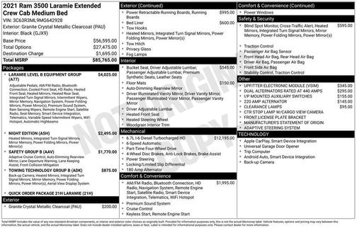 Granite Crystal Metallic Clearcoat 2021 RAM 3500 Laramie