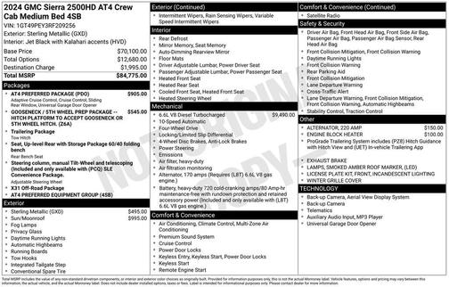 Sterling Metallic 2024 GMC Sierra 2500 AT4