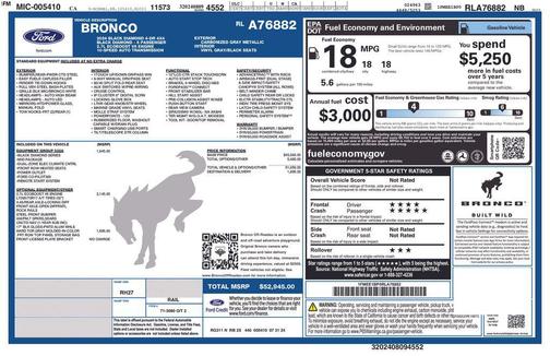 Carbonized Gray Metallic 2024 Ford Bronco Black Diamond