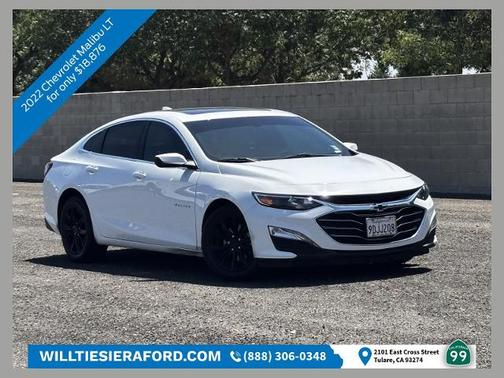 Summit White 2022 Chevrolet Malibu LT W/1LT