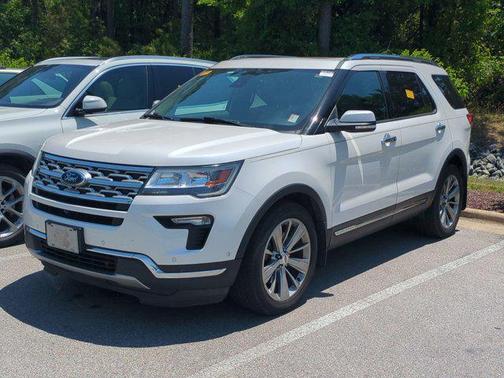 White Platinum Metallic Tri-Coat 2018 Ford Explorer Limited