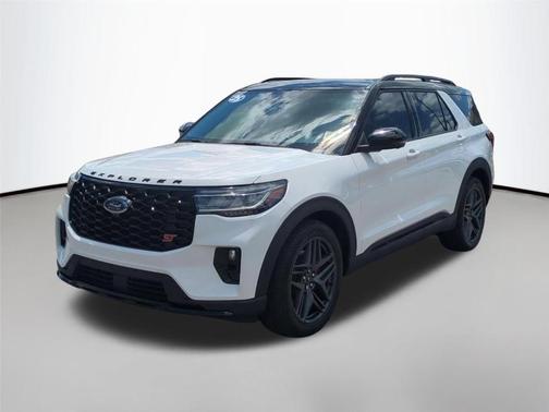 Star White Metallic Tri-Coat 2025 Ford Explorer ST