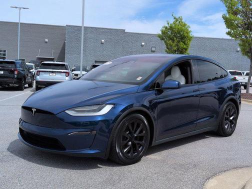 Deep Blue Metallic 2022 Tesla Model X Plaid Tri Motor All-Wheel Drive