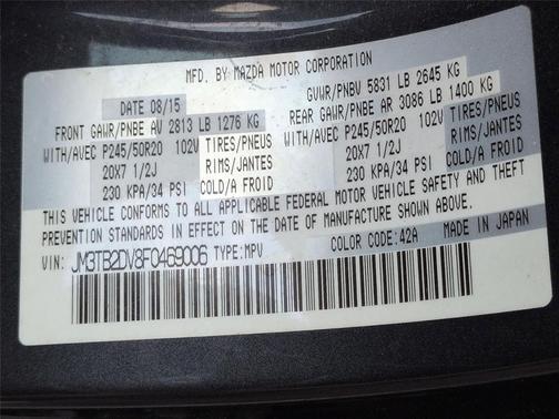 2015 Mazda CX-9 Grand Touring