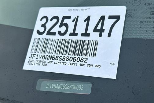 2025 Subaru WRX Limited