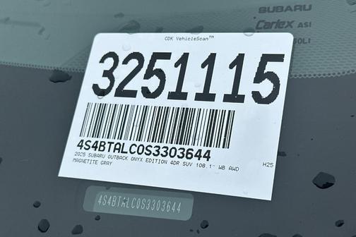 2025 Subaru Outback Onyx Edition