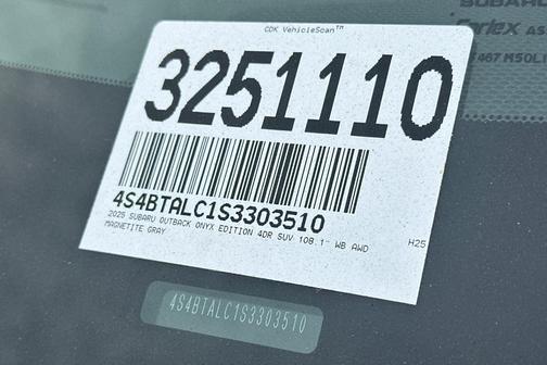 2025 Subaru Outback Onyx Edition