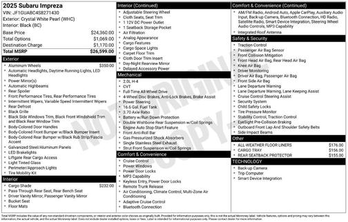 2025 Subaru Impreza Base