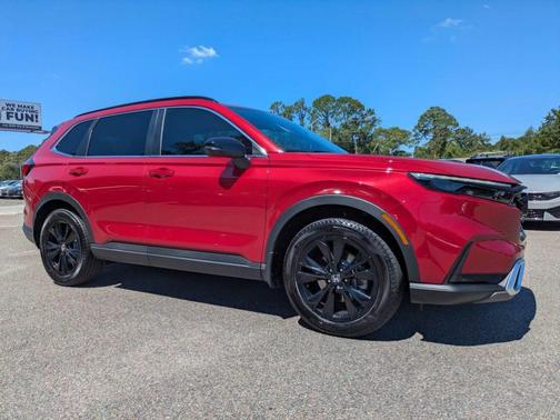 Radiant Red Metallic 2025 Honda CR-V Hybrid Sport Touring
