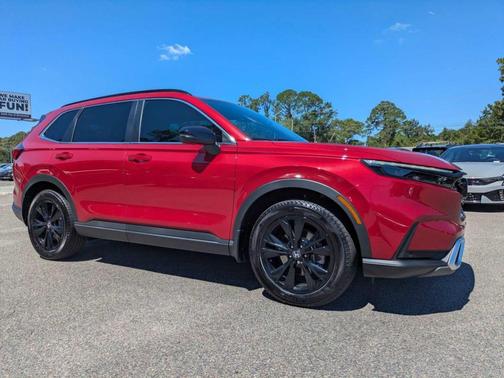 Radiant Red Metallic 2025 Honda CR-V Hybrid Sport Touring