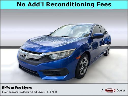Blue 2017 Honda Civic LX
