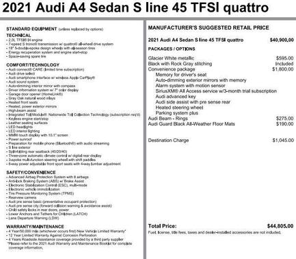 2021 Audi A4 45 S line Premium