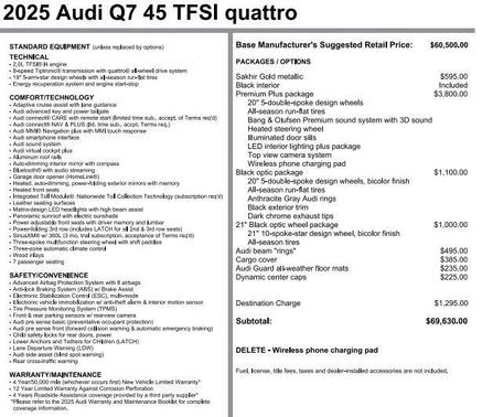 2025 Audi Q7 45 Premium Plus