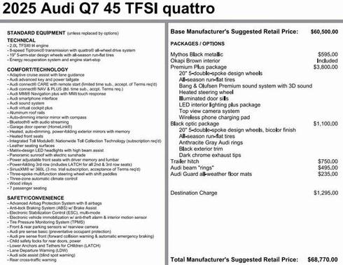 2025 Audi Q7 45 Premium Plus