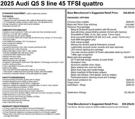 2025 Audi Q5 45 S line Premium Plus