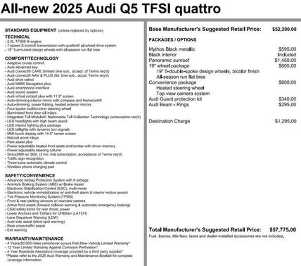 2025 Audi Q5 Premium TFSI quattro S tronic
