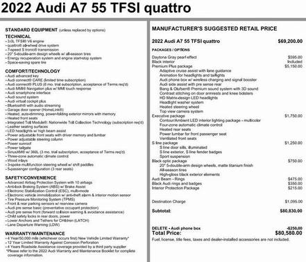 2022 Audi A7 55 Premium Plus