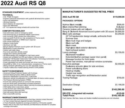2022 Audi RS Q8 4.0T