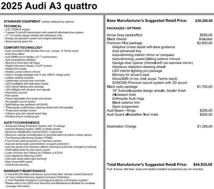 2025 Audi A3 Premium
