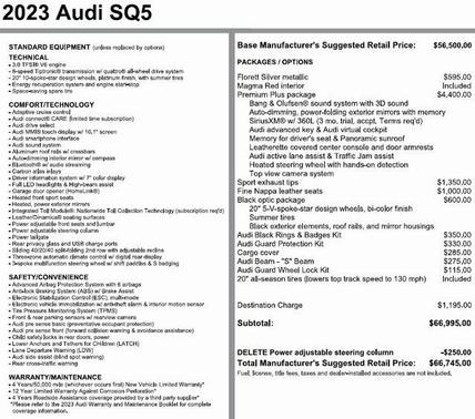 2023 Audi SQ5 3.0T Premium Plus