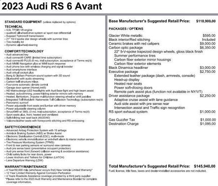 2023 Audi RS 6 Avant 4.0T