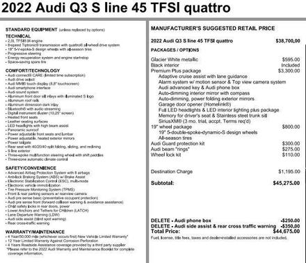 2022 Audi Q3 45 S line Premium Plus